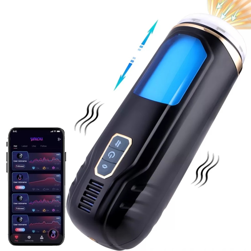 Sinloli Male Masturbator - Multi-Mode APP Control, 3D Realistic Sleeve,  Automatic Sex Toys for Men